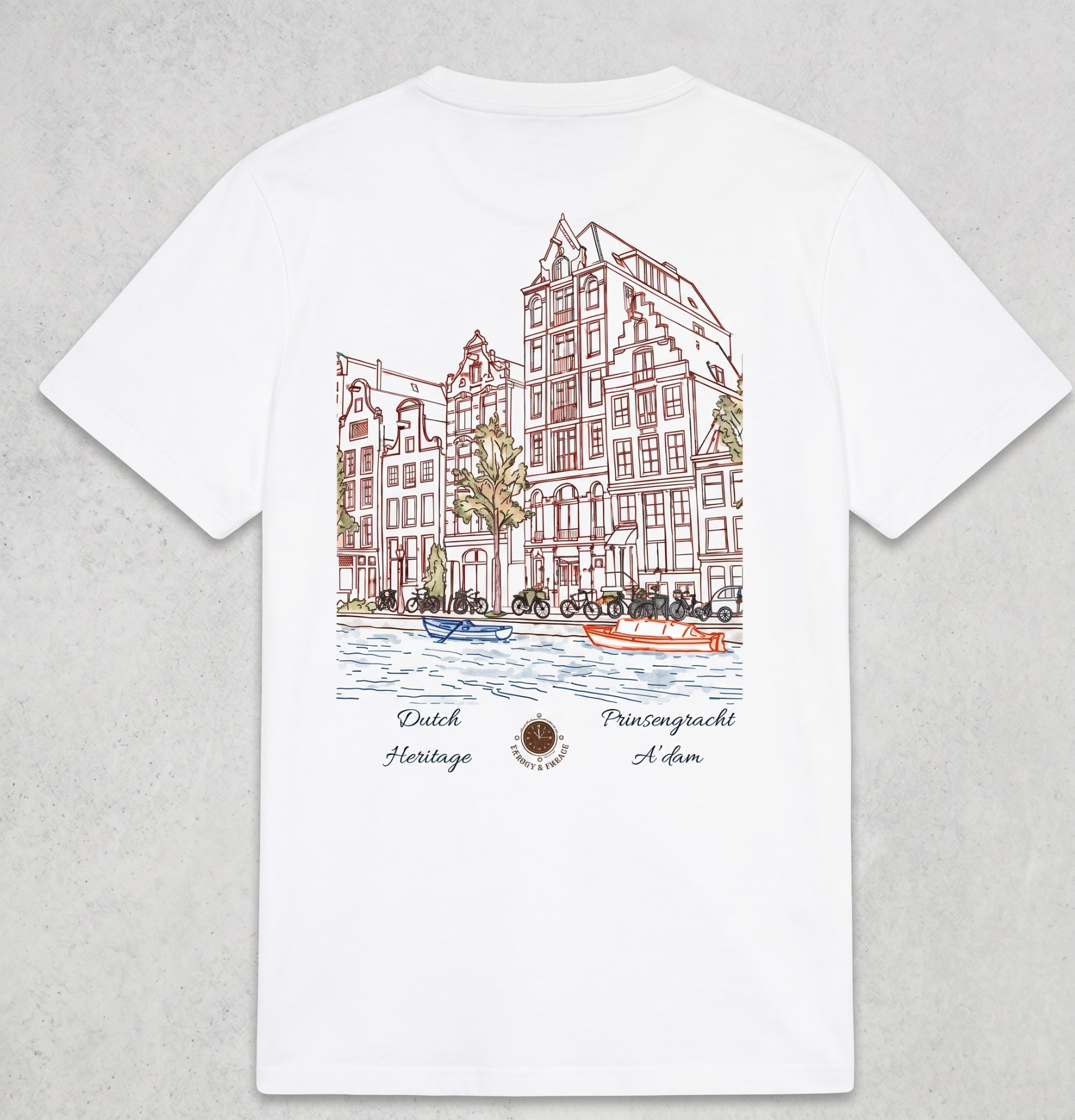OranjeGein Prinsengracht T-shirt met premium backprint