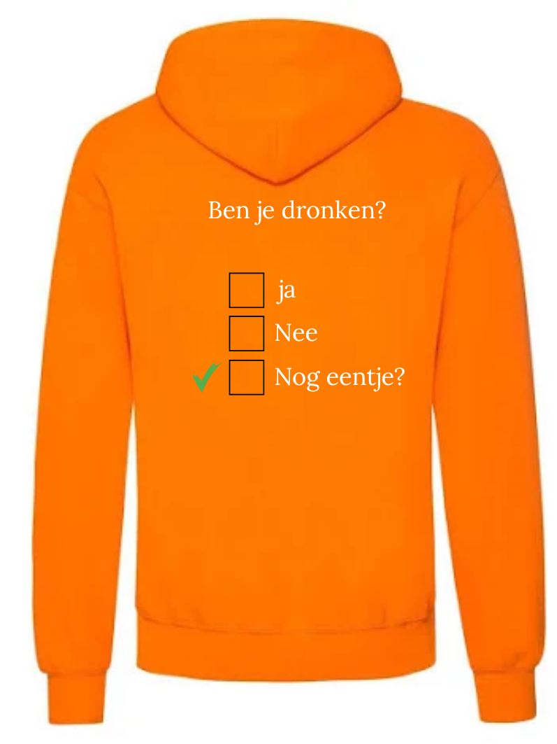 Basic + Waaier: Een Basic trui met de OranjeGein Waaier.